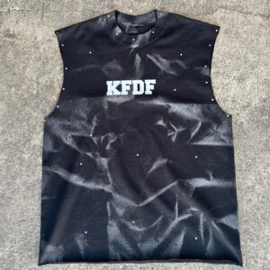 KFDF Black and Gray shirt with Rhinestone