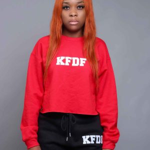 red cropped-hoodie